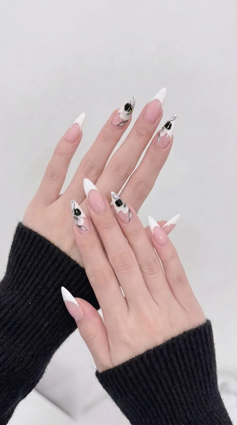 French mit Schwarz-Weiß-Motiven